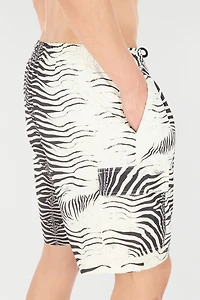 Zebra-Print Swim Shorts