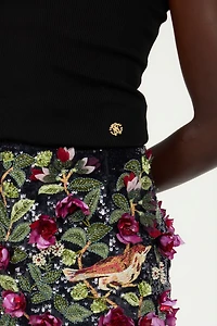 Black Open-Shoulder Knitted Top