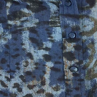 Cotton Shirt With Jaguar Skin Print