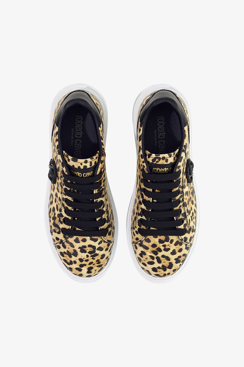 Low-Top Sneakers with Jaguar Print