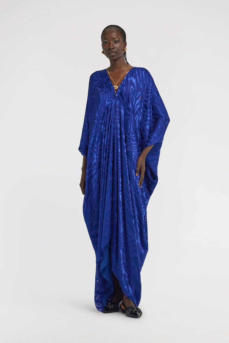 Dévoré Zebra Print Kaftan