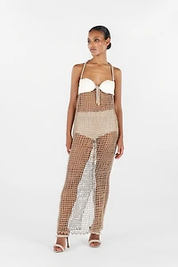 Crochet Detail Long Dress