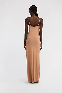 Beige Maxi Slip Dress