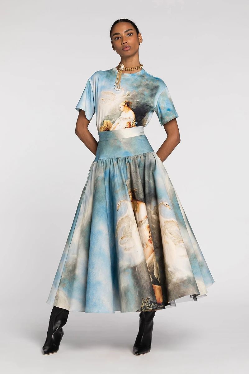 Graphic-print cotton T-shirt