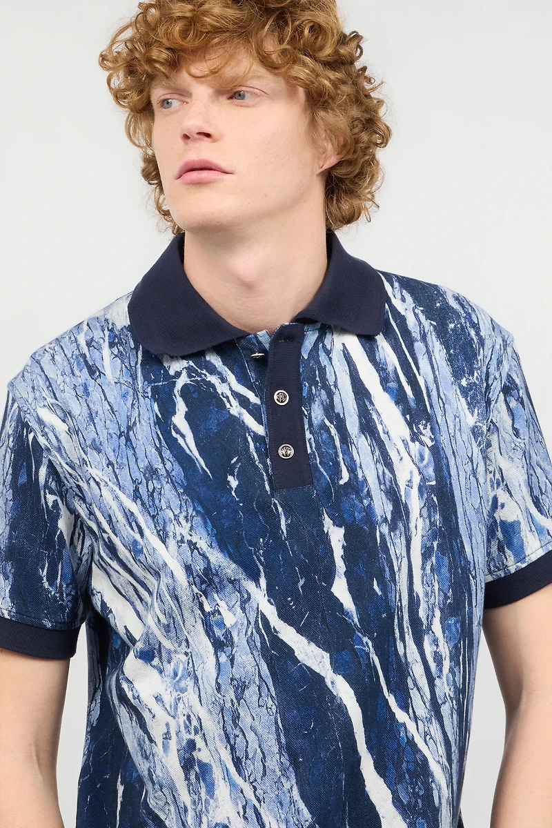 Polo Shirt With Rubane Print
