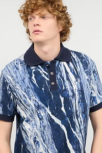 Polo Shirt With Rubane Print