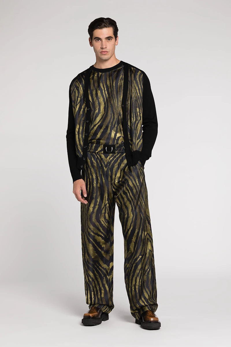 Freedom-Print Panelled Sweater
