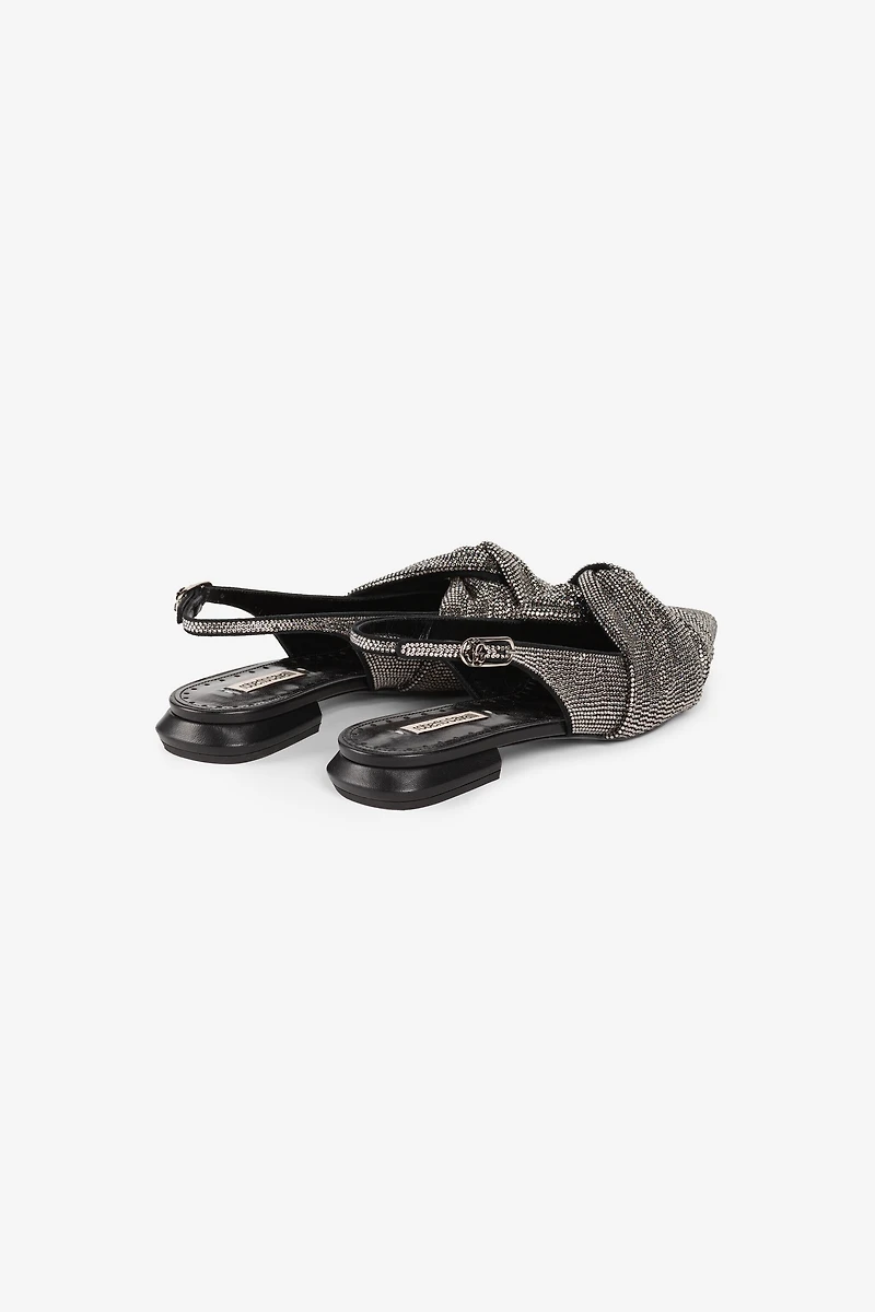 Le Pettegole Crystal-Embellished Slingback Pumps