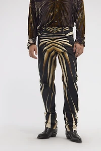 Slim fit jeans with Ray of Gold print