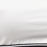 White Cotton Bralette With Logo Band
