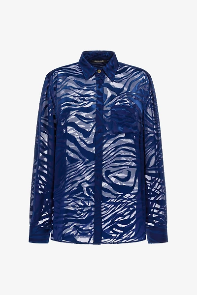 Sheer zebra shirt