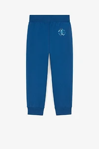 Logo-embroidered cotton trousers