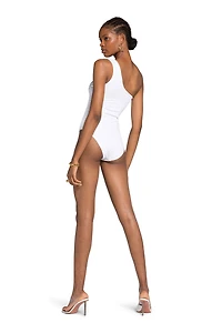 White Swimsuit with Monogram RC