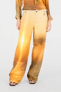 Sunset Print Denim