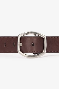 Belt With Decorations And Branded Buckle