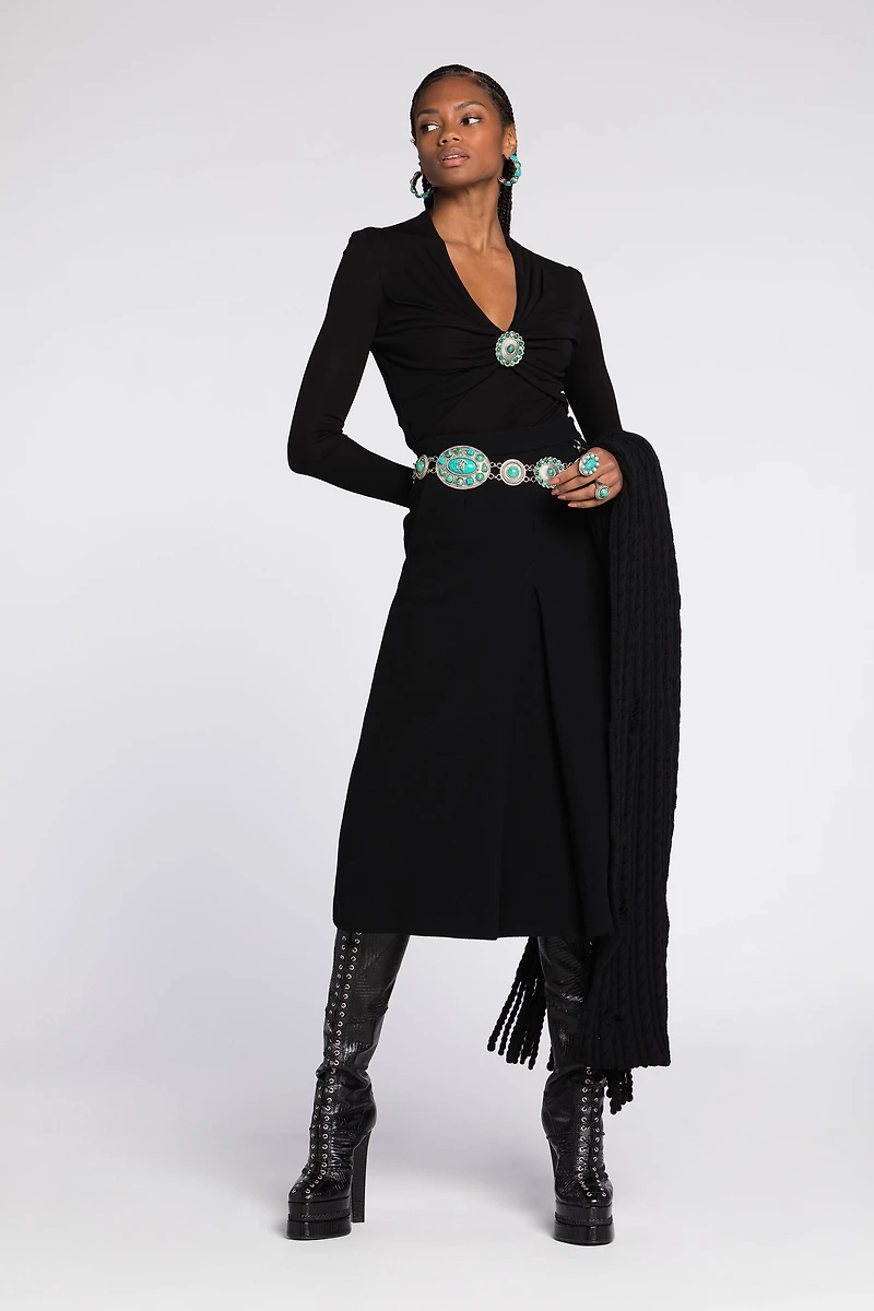 Embellished Gathered Top