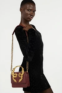 Burgundy Bag With Snakes