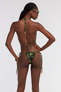 Lemon print triangle bikini