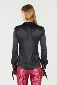 Snake-Effect Silk Shirt