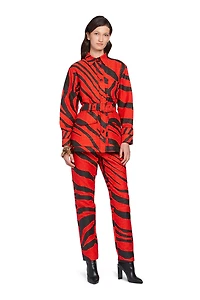 Macro Zebra print Iguana jacquard jacket