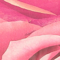 Short Rose-Print Dress With Glittery Trims