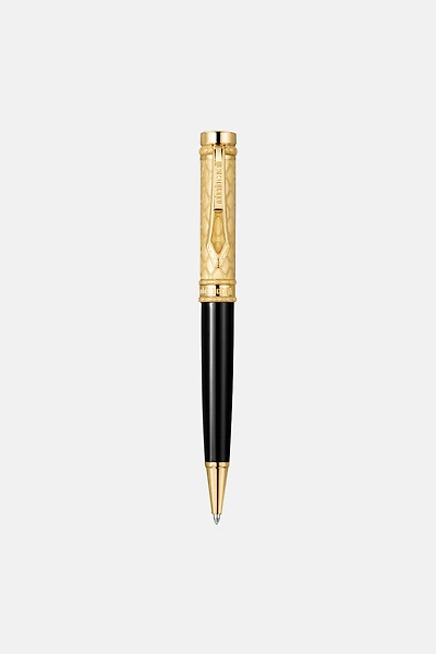 Roberto Cavalli Ballpoint Pen, Gold Color & Black Lacquer