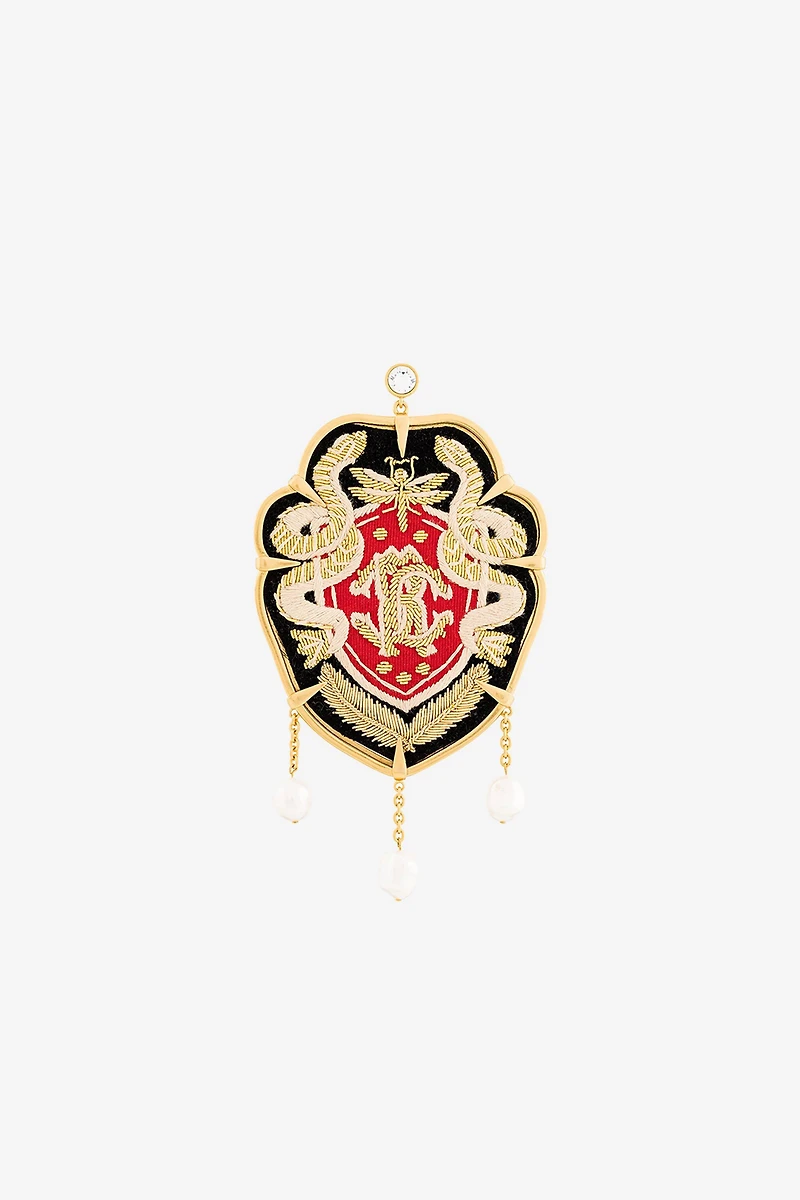 RC Monogram Crest Earring