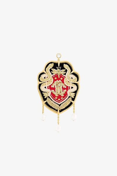 RC Monogram Crest Earring