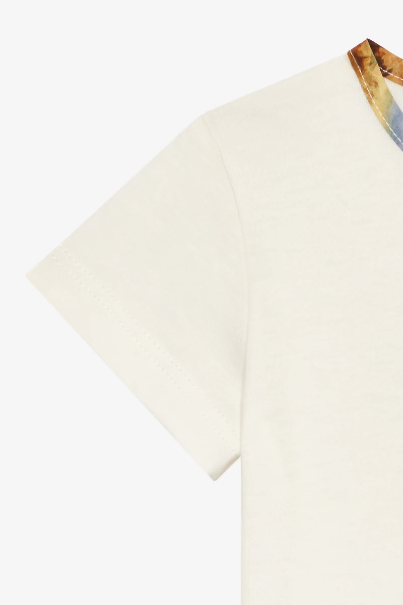 T-Shirt With RC Monogram And Golden Logos