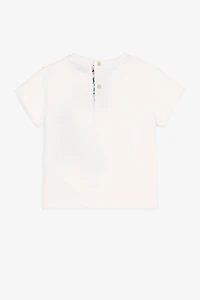 Flower-Print Logo-Embroidered T-Shirt