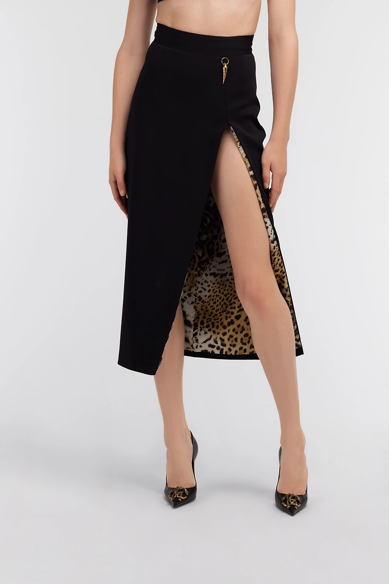 Midi skirt with slit