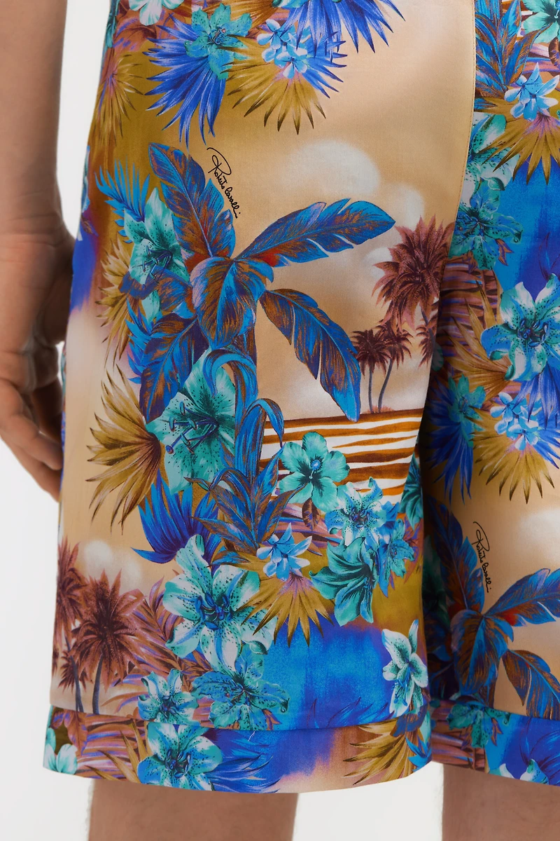 Swim shorts with Hawaii print