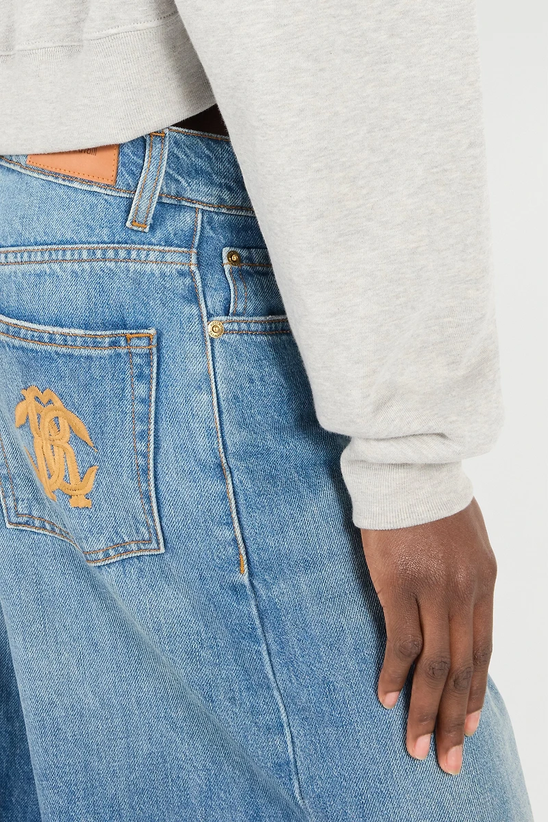 Cropped Sweatshirt With Mirror Snake Monogram