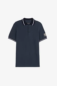 Animalier Patchwork-Print Appliqué Polo Shirt