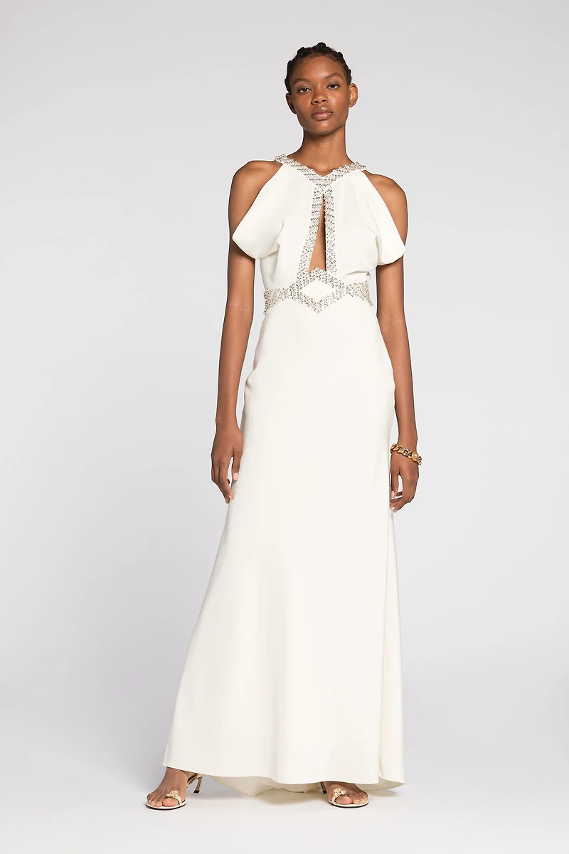 Crystal-embellished mermaid dress