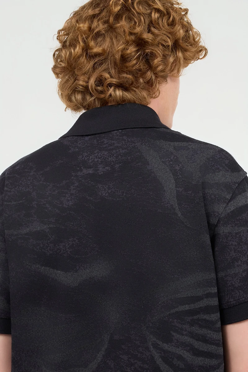 Polo Shirt With Animal Print
