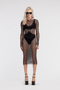 Knit swimsuit cover-up