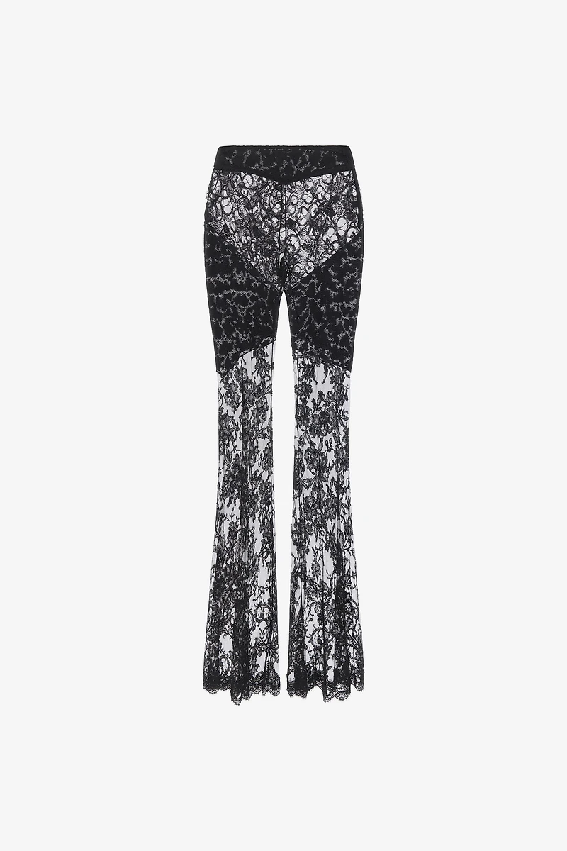 Black Flare Transparent Trousers