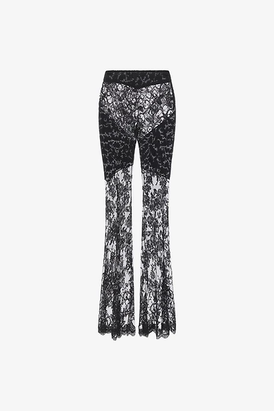 Black Flare Transparent Trousers