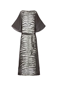 Dress With Belt And Zebra Print