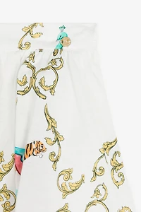 Filigree-Print Skirt