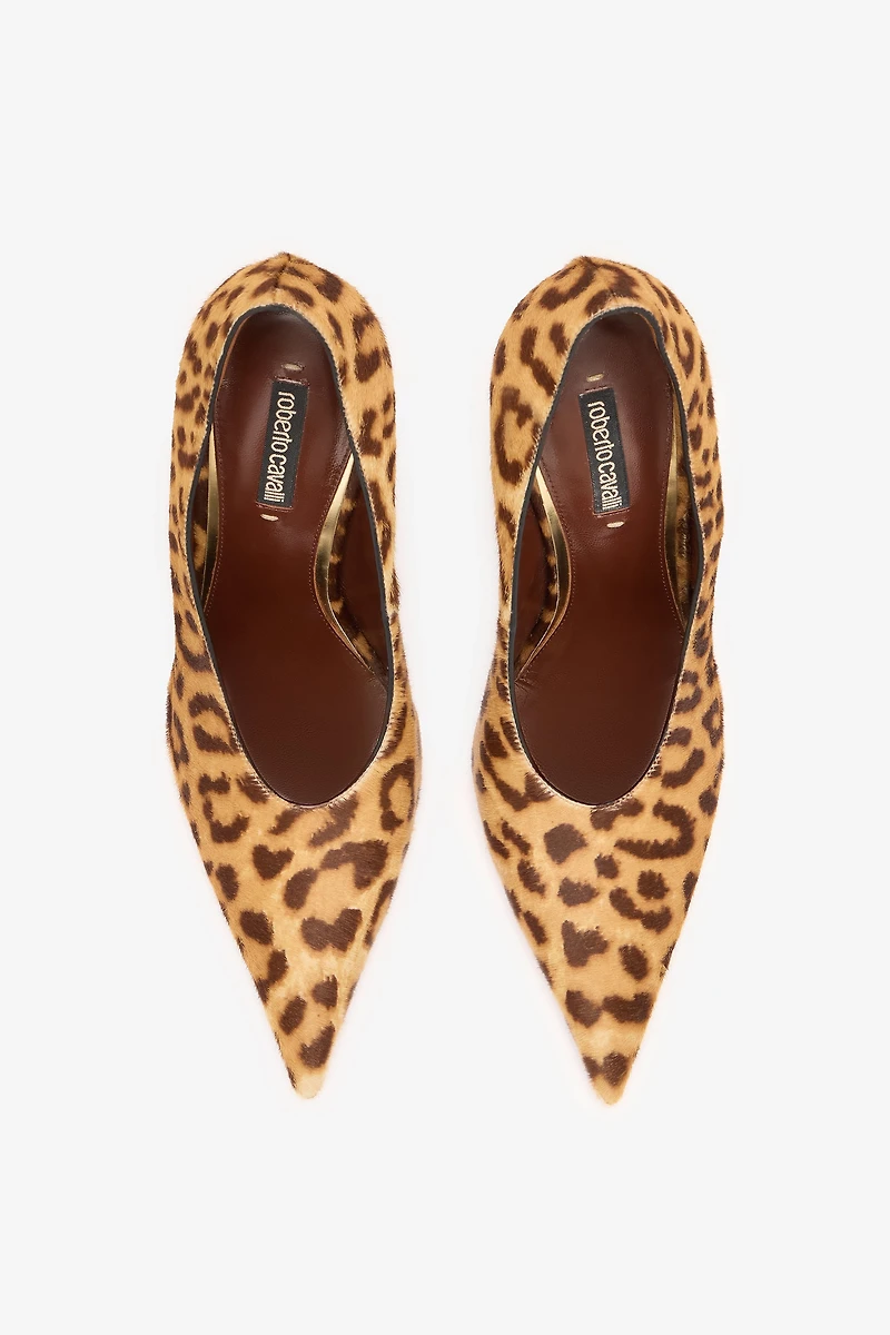 Hairy Leopard Skin Pumps