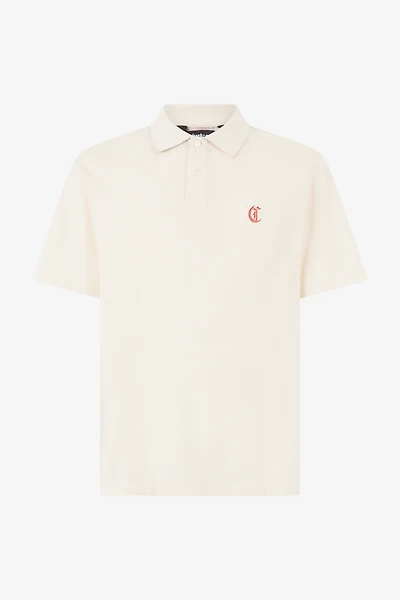 Polo Shirt With JC Monogram And Lettering