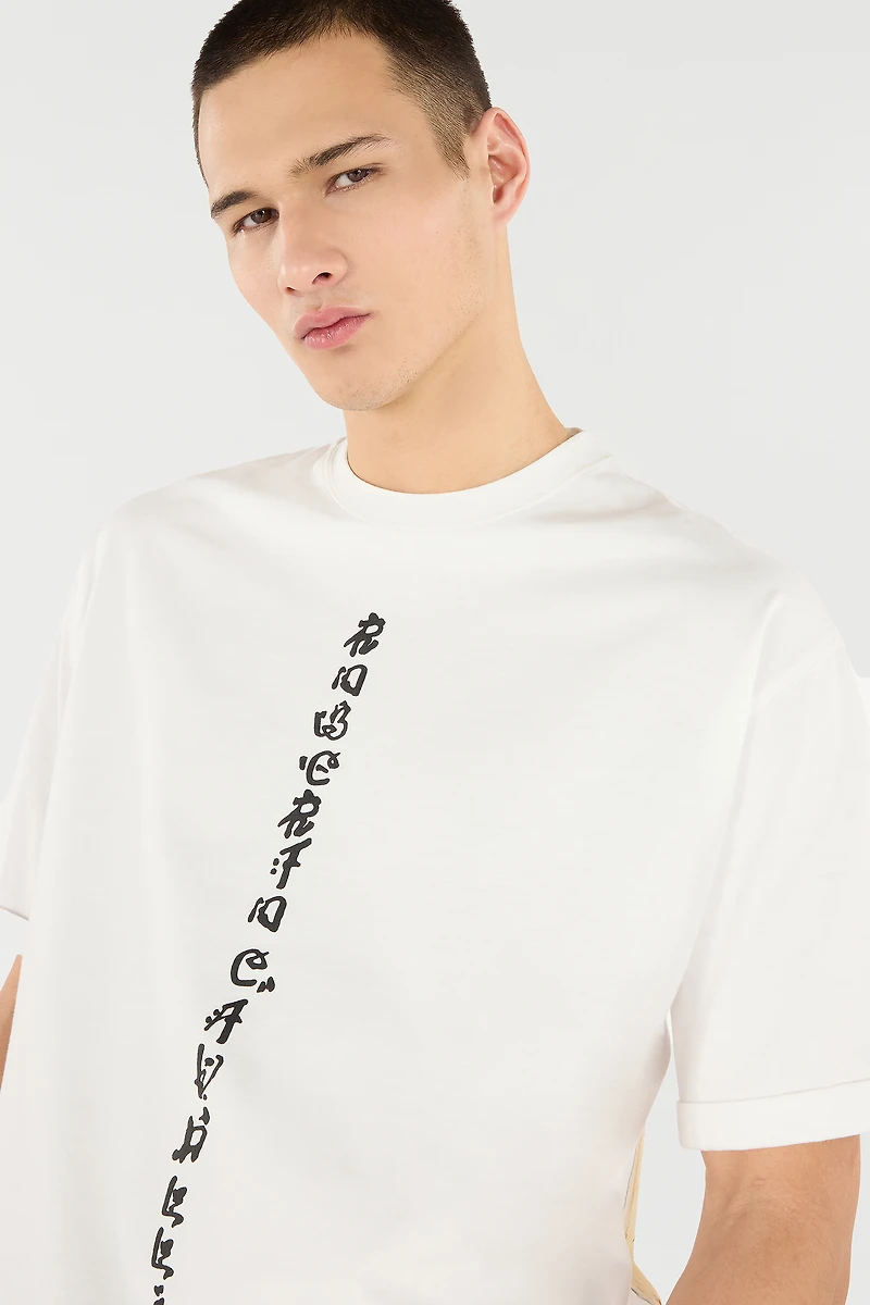 T-Shirt With Dragons And Logo