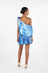 One-Shoulder Stretto di Messina Dress