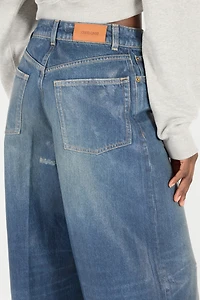 Jeans With Mirror Snake Monogram Charm