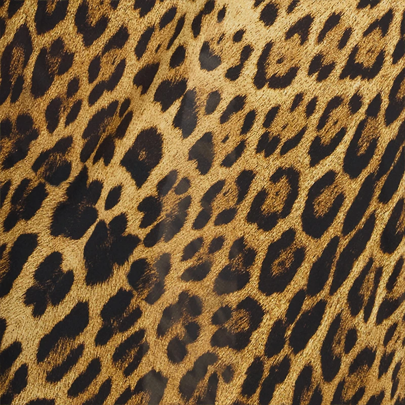 Long Silk Dress With Jaguar Skin Print