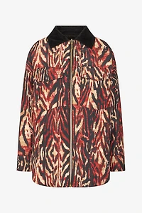 Jacket With Zipper And All-Over Print