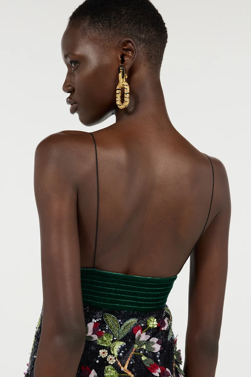 Golden Drop Earrings With Tiger Skin Pattern