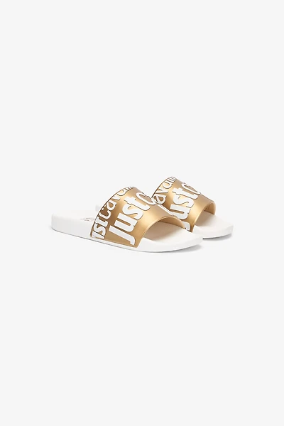 Slides With Lettering And Golden Band